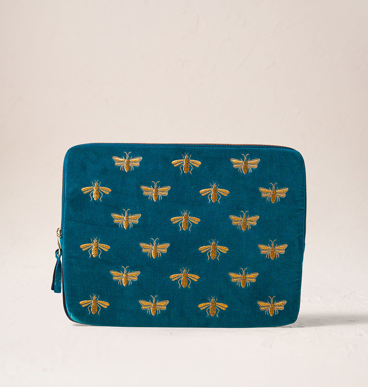 Honey Bee Laptop Case Large - Rich Blue