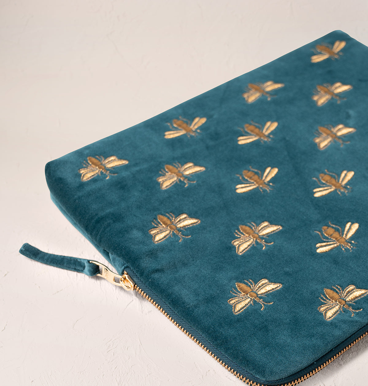 Honey Bee Laptop Case Large - Rich Blue