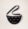 Honey Bee Velvet Crossbody Sling Bag