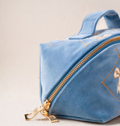 Lattice Bows Open Flat Makeup Bag