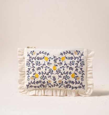 Lemon Garden Frill Pouch