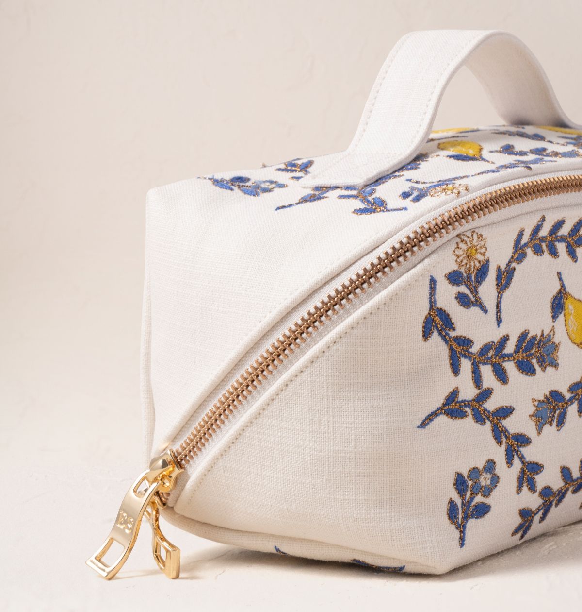 Lemon Garden Open Flat Makeup Bag