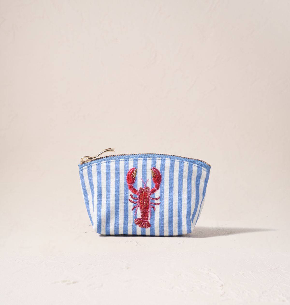 Lobster Stripe Canvas Printed Coin Purse