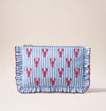 Lobster Stripe Canvas Printed Frill Pouch