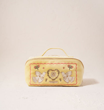 Love Birds Open Flat Makeup Bag