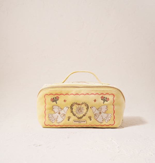 Love Birds Open Flat Makeup Bag