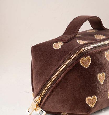 Love Hearts Open Flat Makeup Bag