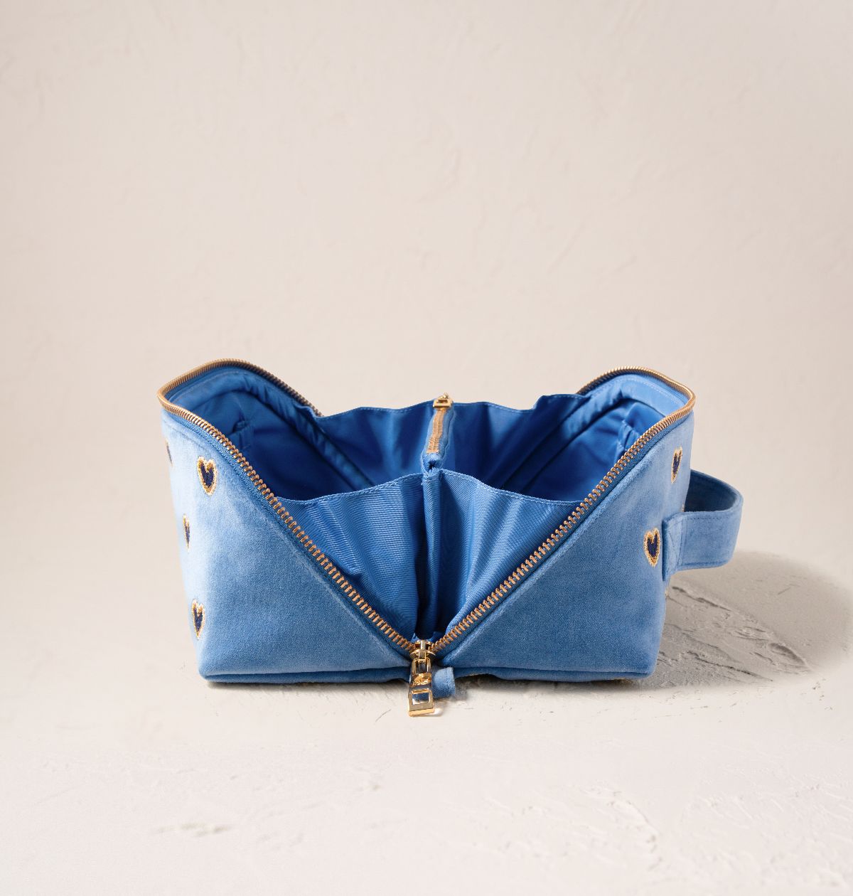 Love Hearts Open Flat Makeup Bag