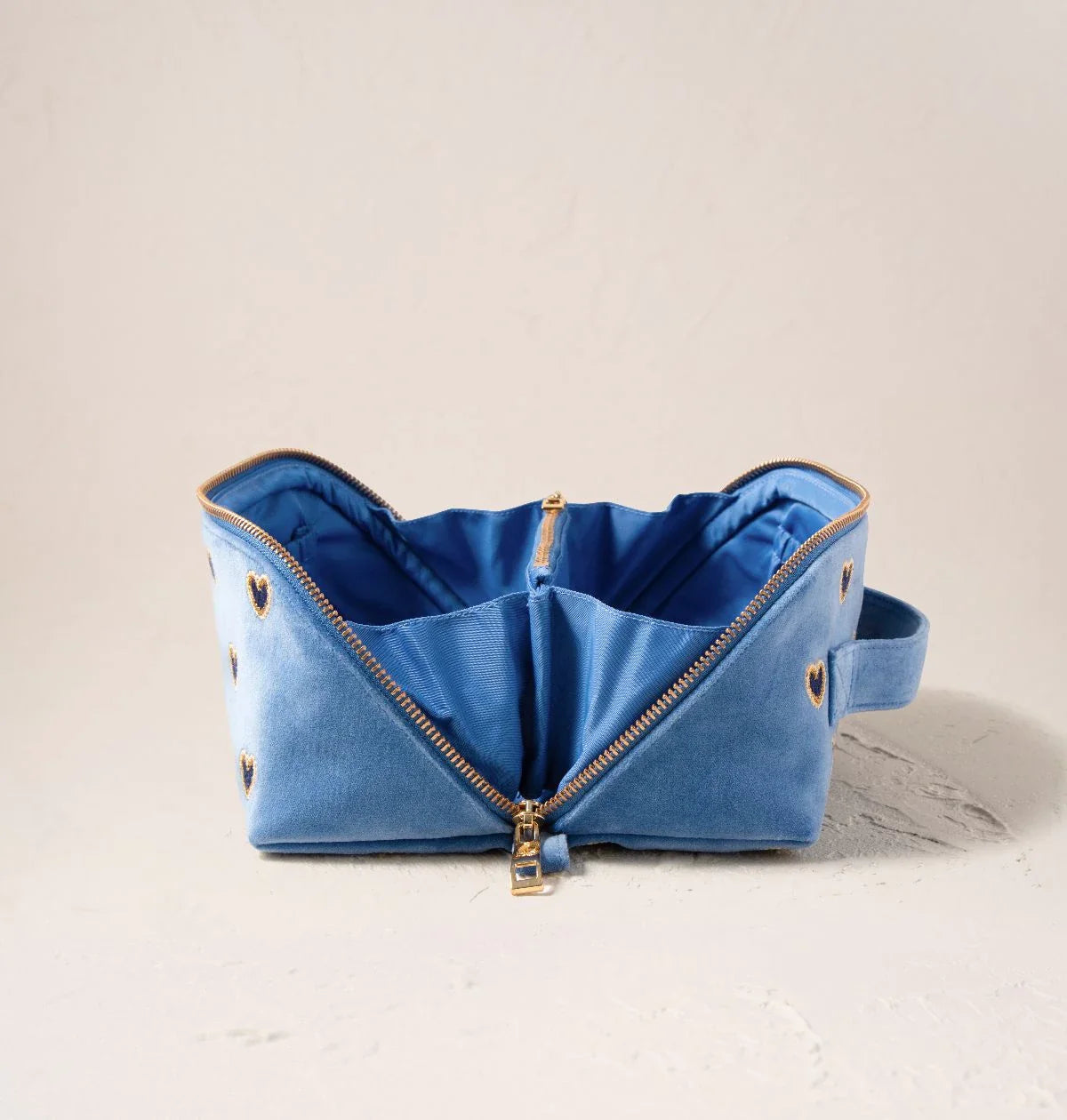 Love Hearts Open Flat Makeup Bag