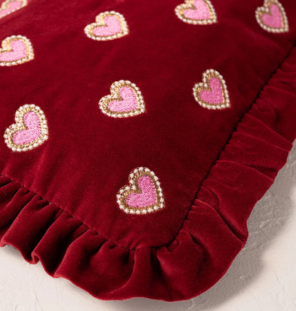 Love Hearts Frill Pouch