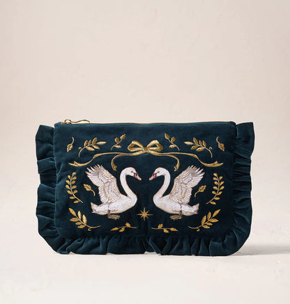 Majestic Swans Frill Pouch