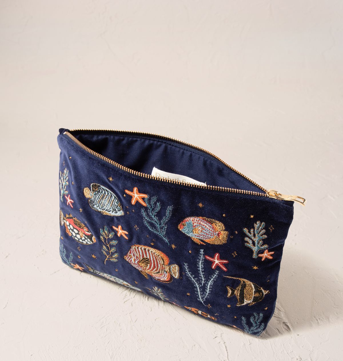 Marine Paradise Velvet Everyday Pouch