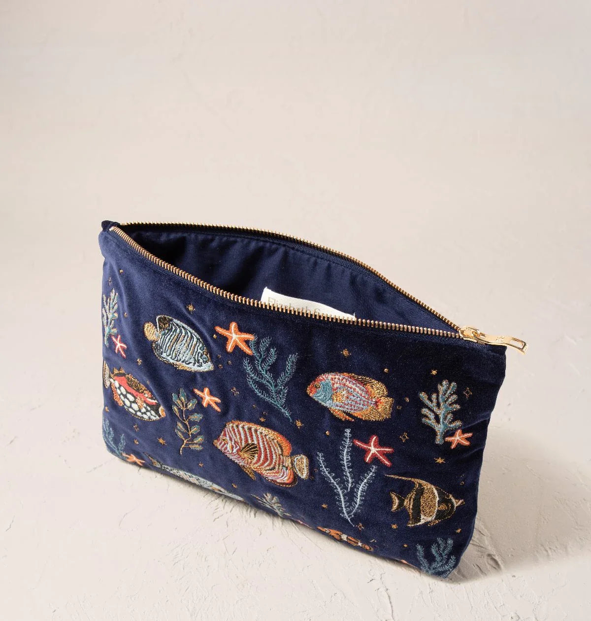 Marine Paradise Velvet Everyday Pouch