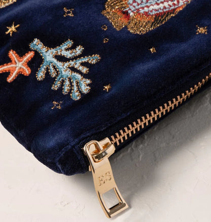 Marine Paradise Velvet Everyday Pouch