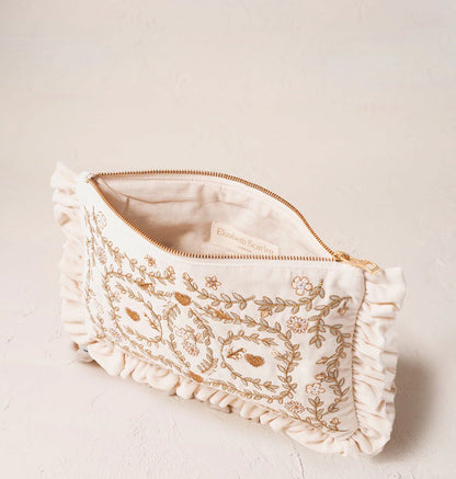 Mediterranean Garden Bride Frill Pouch