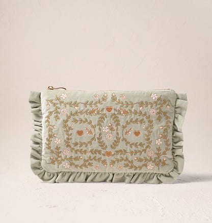 English Garden Frill Pouch