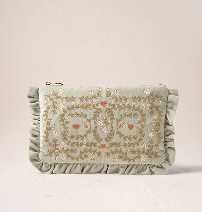 English Garden Frill Pouch