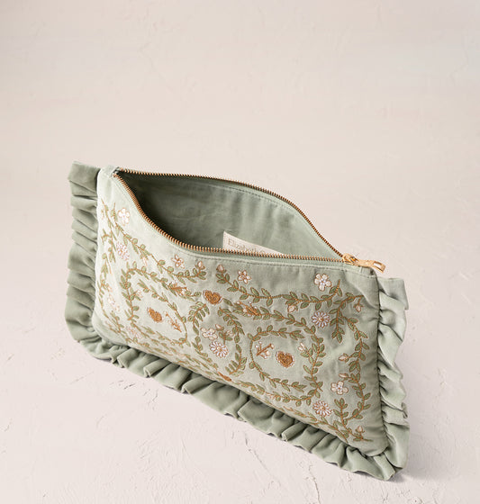 English Garden Frill Pouch