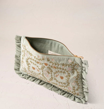English Garden Frill Pouch