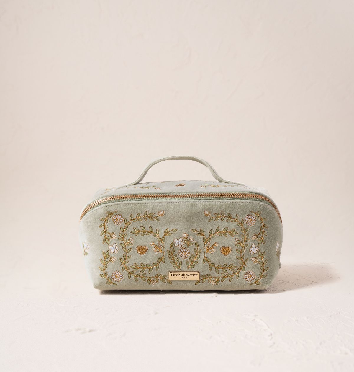 Mediterranean Garden Open Flat Makeup Bag