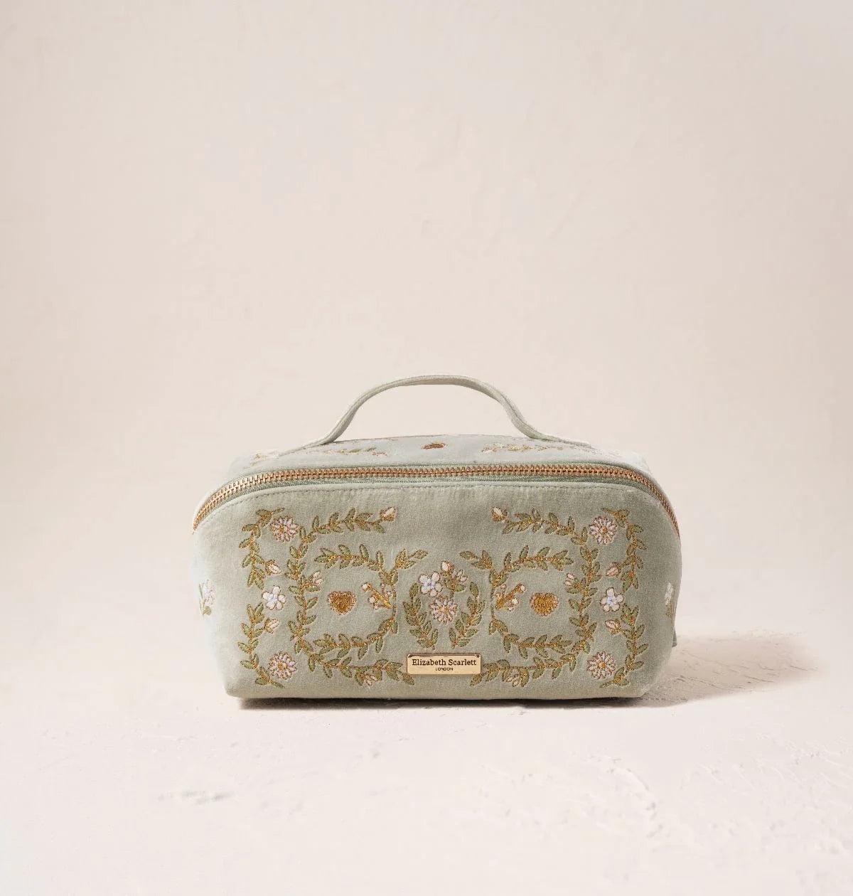 Mediterranean Garden Open Flat Makeup Bag