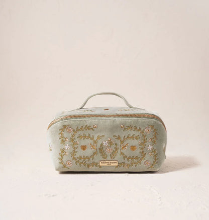 Mediterranean Garden Open Flat Makeup Bag