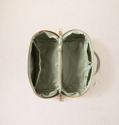 Mediterranean Garden Open Flat Makeup Bag