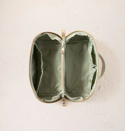Mediterranean Garden Open Flat Makeup Bag