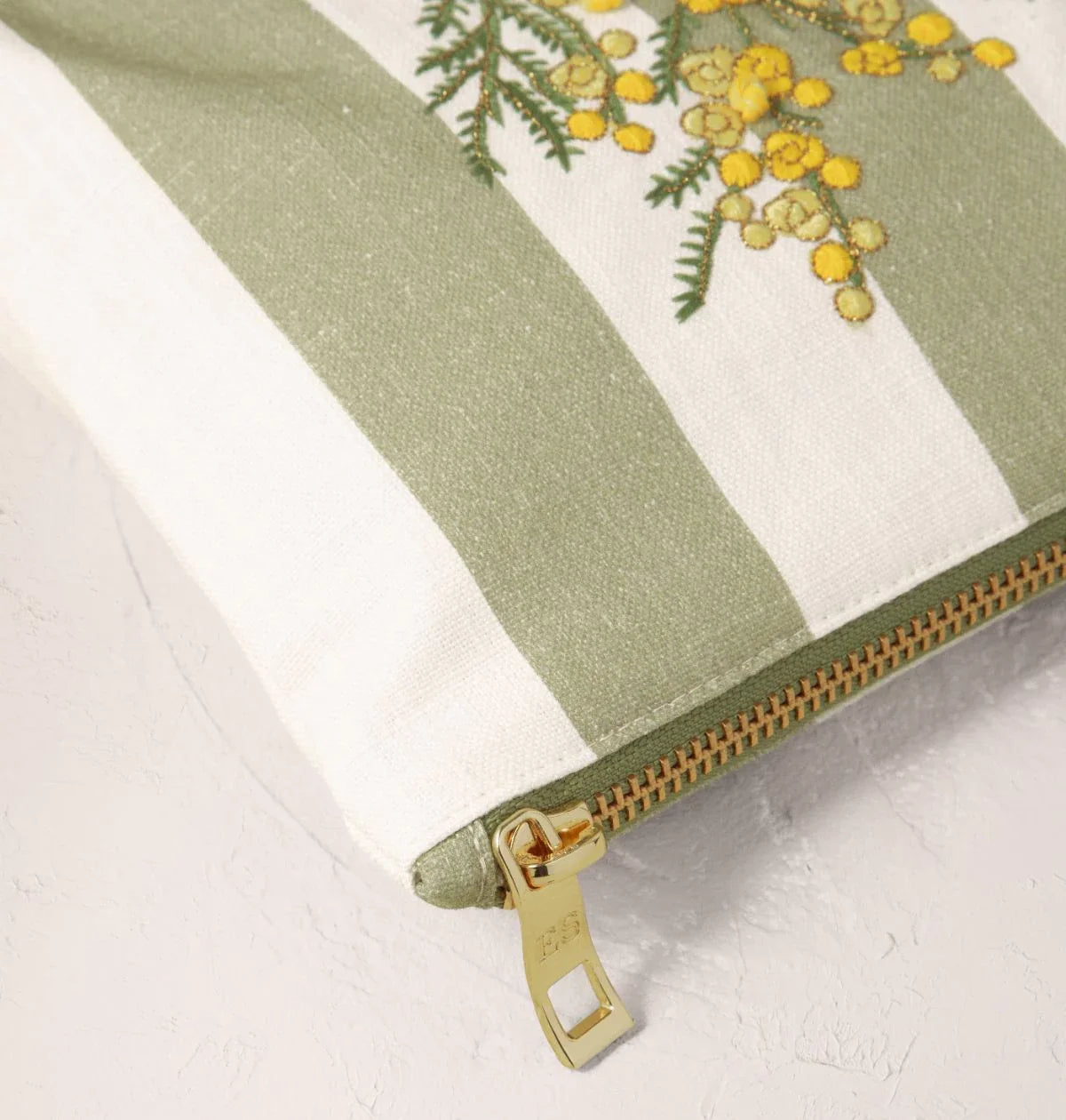 Mimosa Stripe Printed Mini Pouch