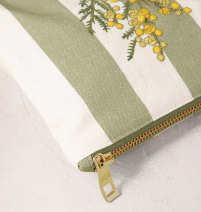 Mimosa Stripe Printed Mini Pouch