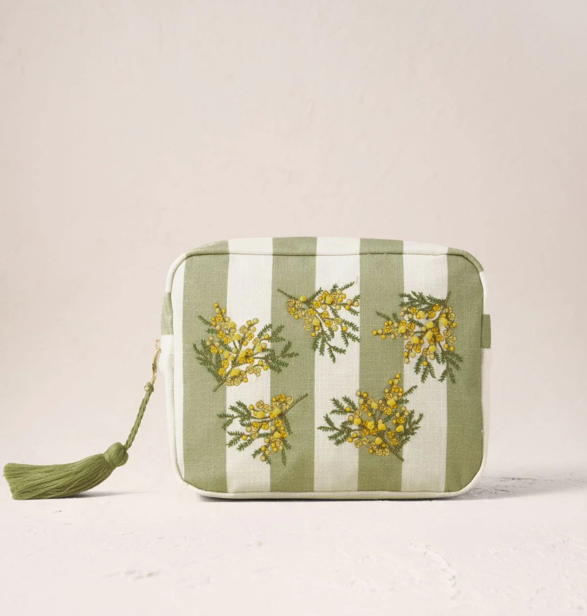 Mimosa Stripe Printed Wash Bag
