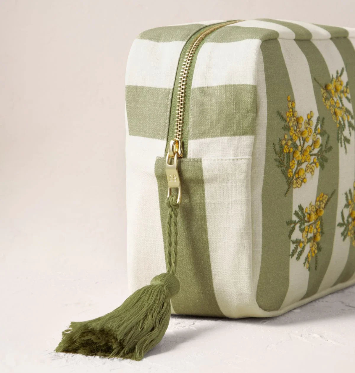 Mimosa Stripe Printed Wash Bag