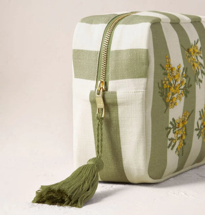 Mimosa Stripe Printed Wash Bag