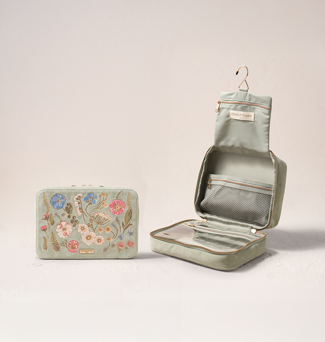 Pressed Flowers Hanging Wash Bag