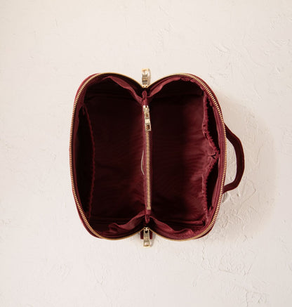 Ocean Treasures Velvet Open Flat Makeup Bag