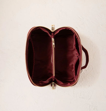 Ocean Treasures Velvet Open Flat Makeup Bag