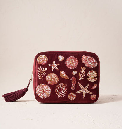 Ocean Treasures Velvet Wash Bag