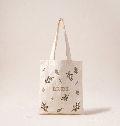 Olive Branch Bride Canvas Tote