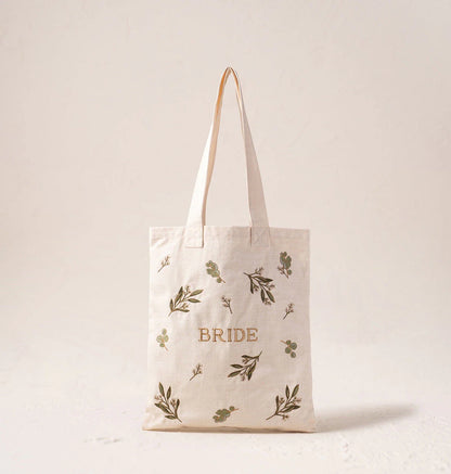 Olive Branch Bride Canvas Tote