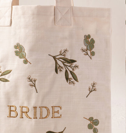 Olive Branch Bride Canvas Tote