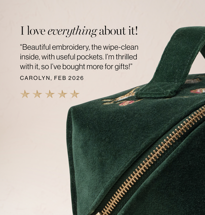 Songbirds Secret Garden Open Flat Makeup Bag