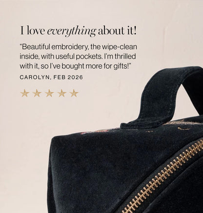 Enchanted Alphabet Open Flat Makeup Bag