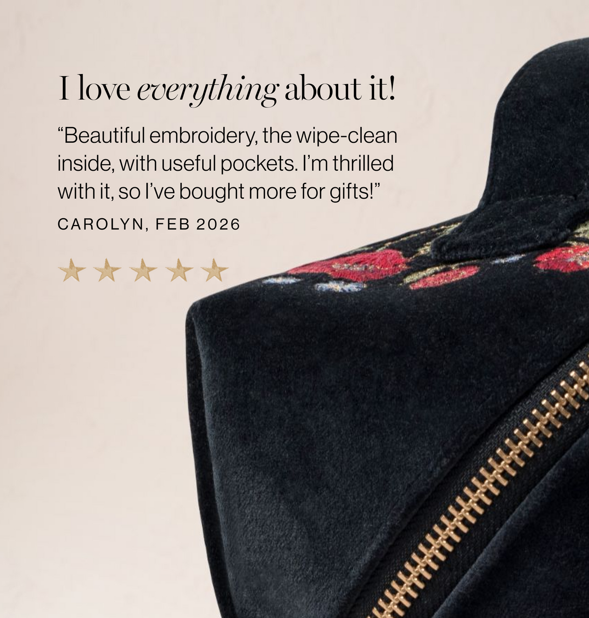 Poppy Meadow Open Flat Makeup Bag
