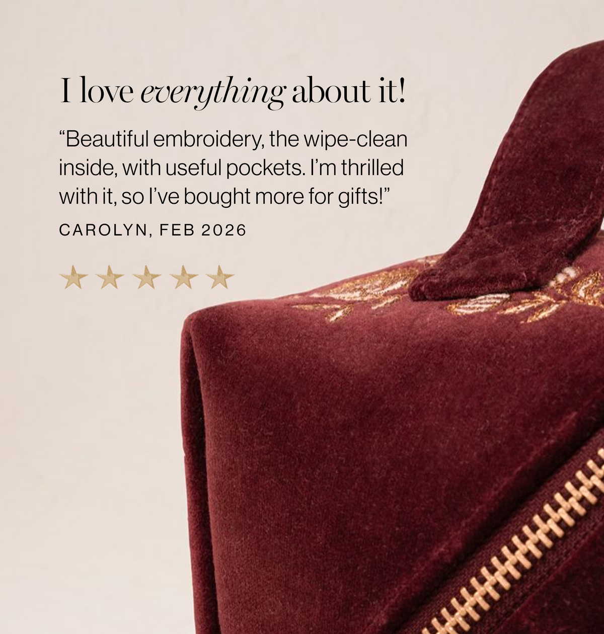 Golden Pomegranate Open Flat Makeup Bag