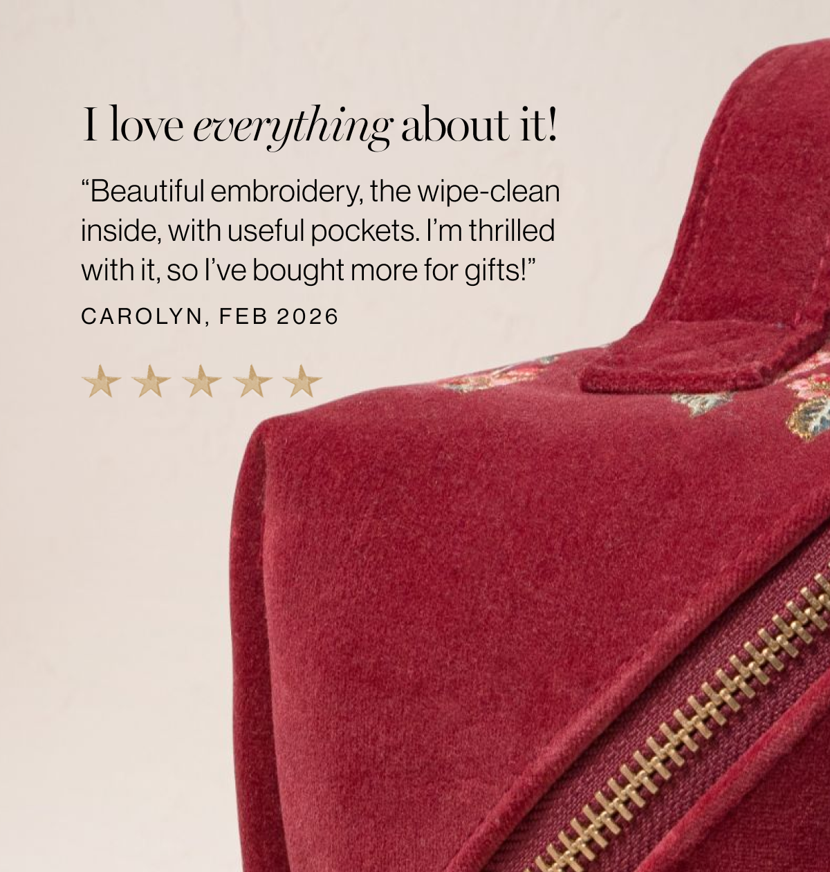 Camellia Romance Open Flat Makeup Bag