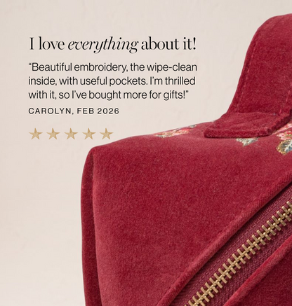 Camellia Romance Open Flat Makeup Bag