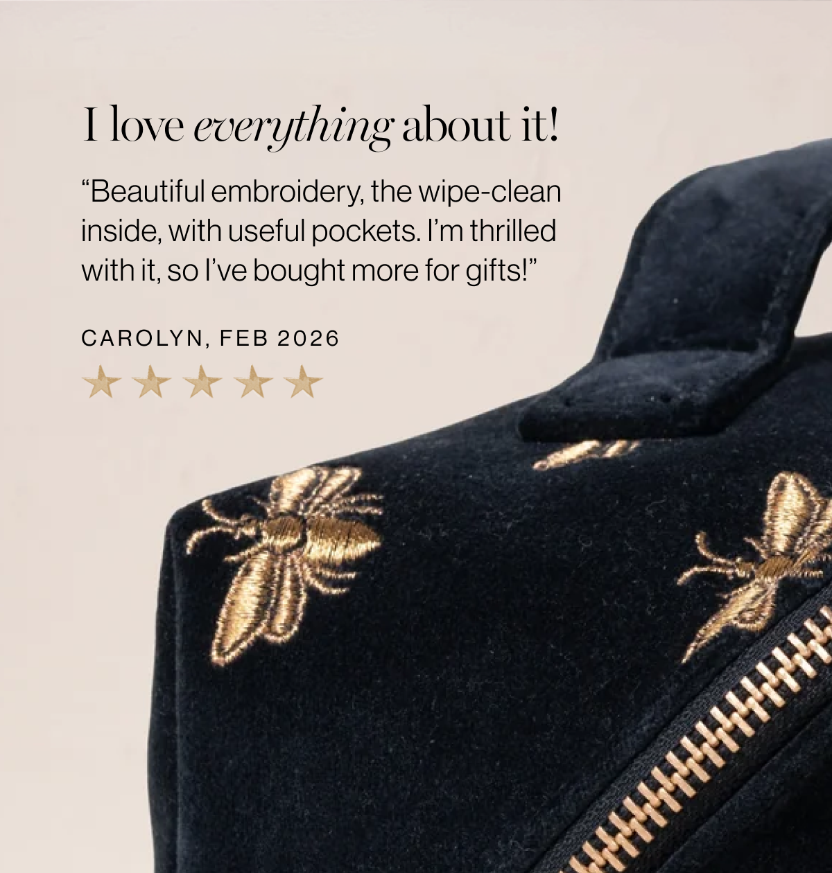 Honey Bee Open Flat Makeup Bag
