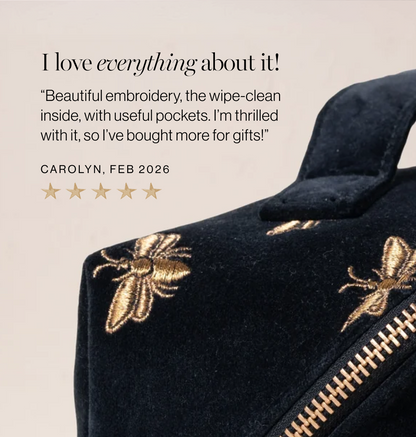 Honey Bee Open Flat Makeup Bag