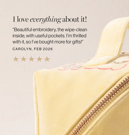 Love Birds Open Flat Makeup Bag