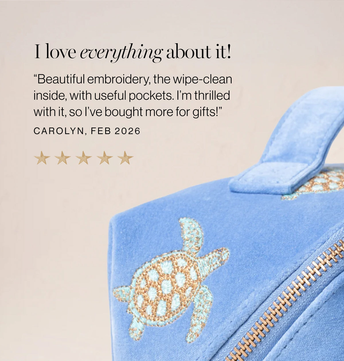 Turtle Conservation Open Flat Makeup Bag